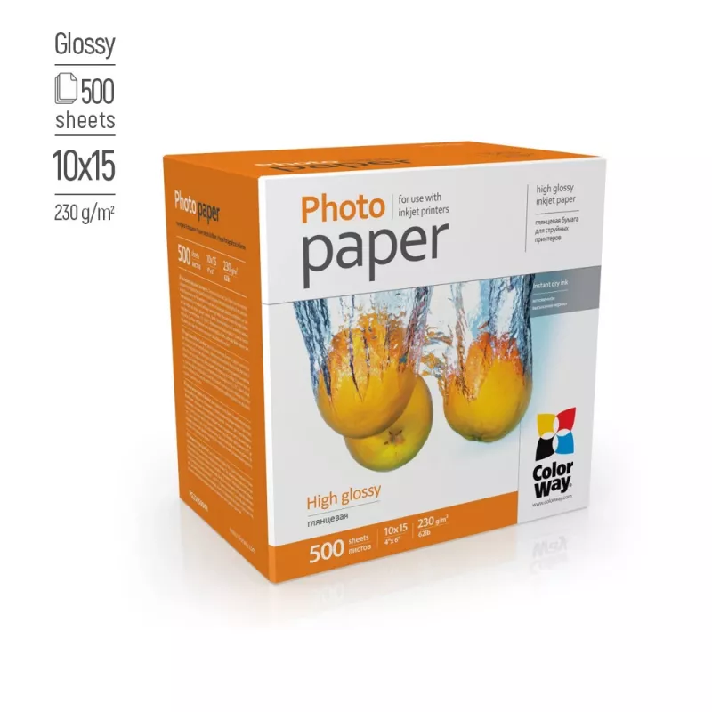Fotopapīrs ColorWay PG2305004R 230 g/m² 10x15 cm 500 loksnes