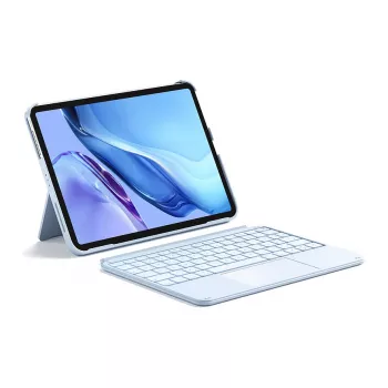 Inateck KB04122 QWERTZ tastatūra ar Bluetooth un skārienpaliktni, iebūvētu 500 mAh bateriju, zila