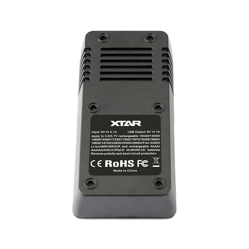 XTAR VC2 mājsaimniecības bateriju USB lādētājs