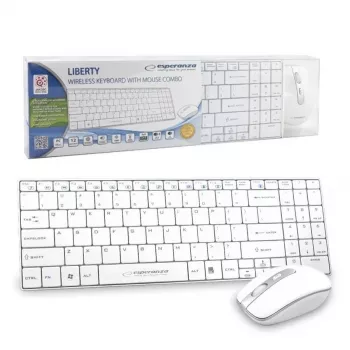 Klaviatūras un peles komplekts Esperanza Liberty EK122W, balts