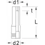 Triecienuzgriežņu galviņa Gedore 6192640, dziļums 55 mm, augstums 40 mm, svars 54 g