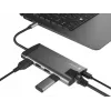 NATEC Fowler Plus USB Type-C Melns pelēka MicroSD SD Hub