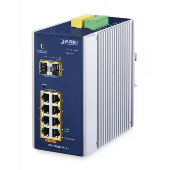 Vadāmais slēdzis PLANET IGS-10020HPT-U L2+/L3 8x Gigabit Ethernet PoE