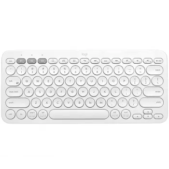 Logitech Multi-Device K380 - tastatūra - bezvadu - Bluetooth 3.0 - vācu - baltā krāsā