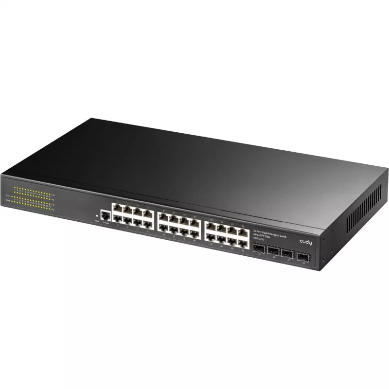 Pārvaldāms slēdzis Cudy GS2024S2 L2/L3 Gigabit Ethernet 24 porti 1U