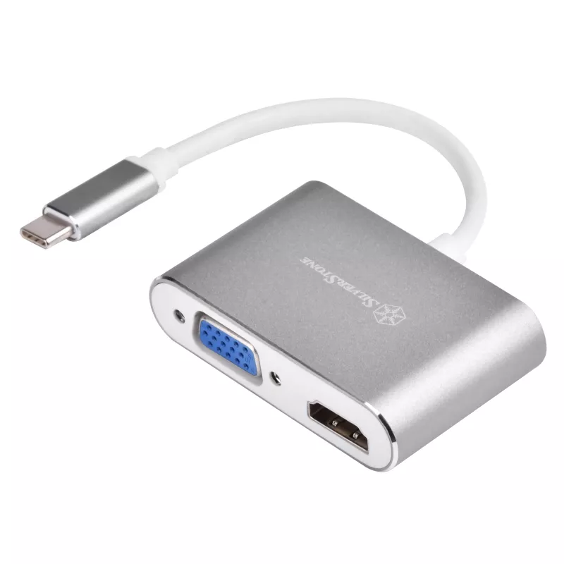 Ārējais video adapteris SILVERSTONE EP16 USB-C 3.1 ar HDMI un VGA izejām
