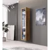 Vitrīna Cama Meble VIGO 180 — pie sienas stiprināma stikla vitrīna, 1800×400×300 mm, wotan ozols