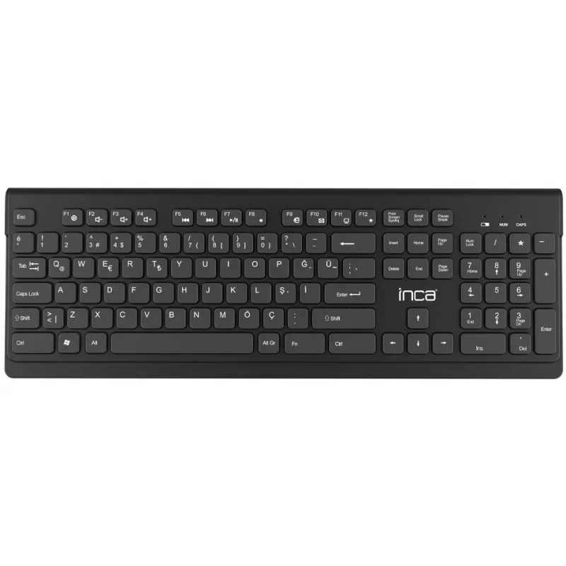 Inca IWS-519 klaviatūra ar peli biroja RF bezvadu QWERTY turku melna
