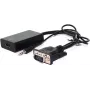 VĒRTĪBA - HDMI adapteris - HDMI / VGA / Audio - HDMI (W) uz HD-15, stereo mini ligzda (M) - 15 cm - Melns (12.99.3117)