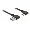 USB kabelis DeLOCK EASY-USB 2.0 Type-A vīrieša uz Type-C vīrieša 0.5m melns