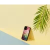 Aizsargājošs telefona maciņš iKins Apple iPhone 12 mini — ūdens ziedu dizains, melns