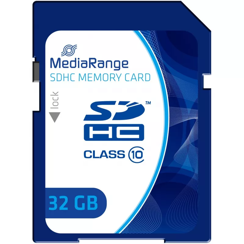 MediaRange - Zibatmiņas karte - 32GB - 10. klase - SDHC - Zila (MR964)