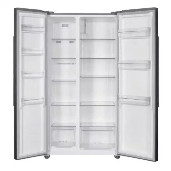 Sānu‑blakus ledusskapis MPM MPM-427-SBS-05/NL — 472 L, No Frost, invertora kompresors, LED displejs, balts, 900×1770×590 mm