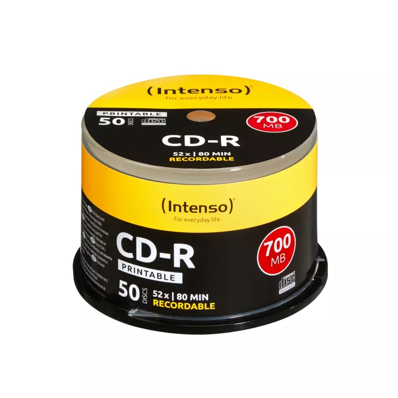 CD-R Intenso 1801125 700 MB 52x Printable 50 gab. Spindle