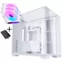Lian Li O11 Vision Compact - Balts + 3x UNI FAN SL-INF 120 ARGB Reverse Blade PWM ventilators - 120mm (iesk. kontrolieri)