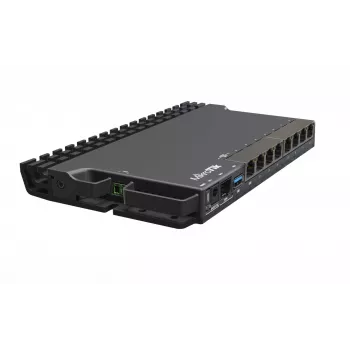 Maršrutētājs MikroTik RB5009UG+S+IN — 1x RJ-45, 7x Gigabit Ethernet, 1x SFP+, PoE, DC, 2.5GbE saskarne, melns