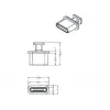 Ligzdas drošības vāciņš DeLOCK 64013 USB Type-C Melns