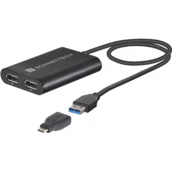 Sonnet USB3-DDP4K Video kabeļa adapteris USB Type-A 2 x DisplayPort melns (USB3-DDP4K)