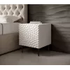 Naktsgaldiņu komplekts Cama Meble HOLE — 2 gab., 44×40,5×53,5 cm, balts matēts, MDF/skaidu plātne, 16 mm rāmis