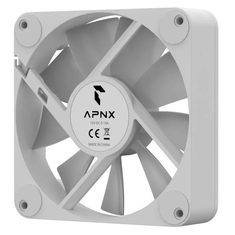 Dzesēšanas ventilators APNX FP1-Q 120 PWM ARGB-WT 120mm, PWM vadība, ARGB apgaismojums, balts rāmis