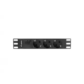 LANBERG POWER STRIP 10 RACK (1U, 16A, 3X SHUKO)