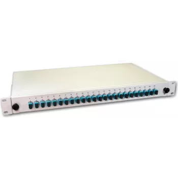 Lightwin LWL savienotājkārba, 24 šķiedras, 24x SC daudzmodu, 50/125µm OM3 pigtail savienotājkārbas (SPBOX 24G50 OM3 SC)