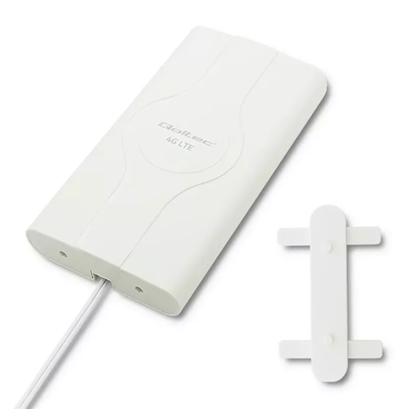 Daudzvirzienu antena QOLTEC 57013, 0.6–2.7 GHz, 30 dBi, vertikālā polarizācija, 50 Ω, balts ABS korpuss