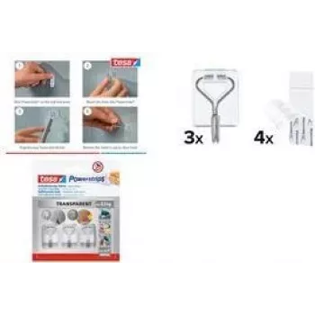 tesa Powerstrips līmējamie āķi līdz 0,5 kg, 3 gab. (58620-00003-00)