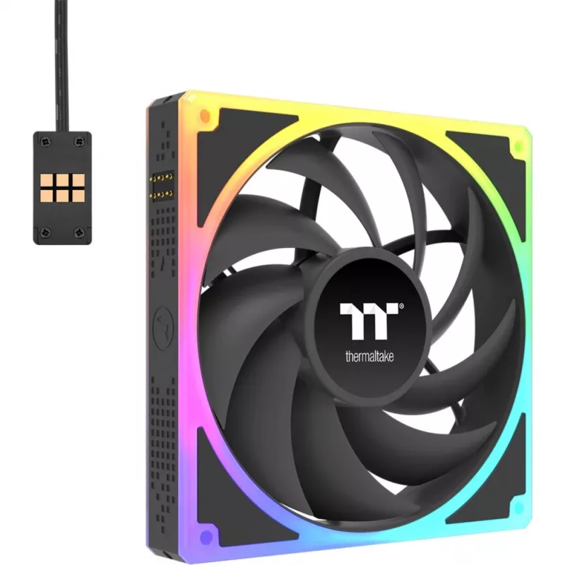Korpusa/procesora ventilators THERMALTAKE TOUGHFAN EX 140 ARGB Sync 3Pack — 140 mm, liela gaisa plūsma, zems trokšņa līmenis