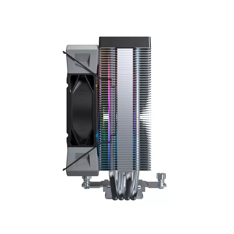 Gaisa dzesētājs Montech NX400 ARGB, 120 mm ventilators, FDB, 800–1950 RPM, TDP 270 W, melns