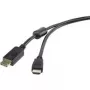 DisplayPort–HDMI video/audio kabelis Renkforce 1,8 m — Digitāls savienojums no DP avota uz HDMI displeju