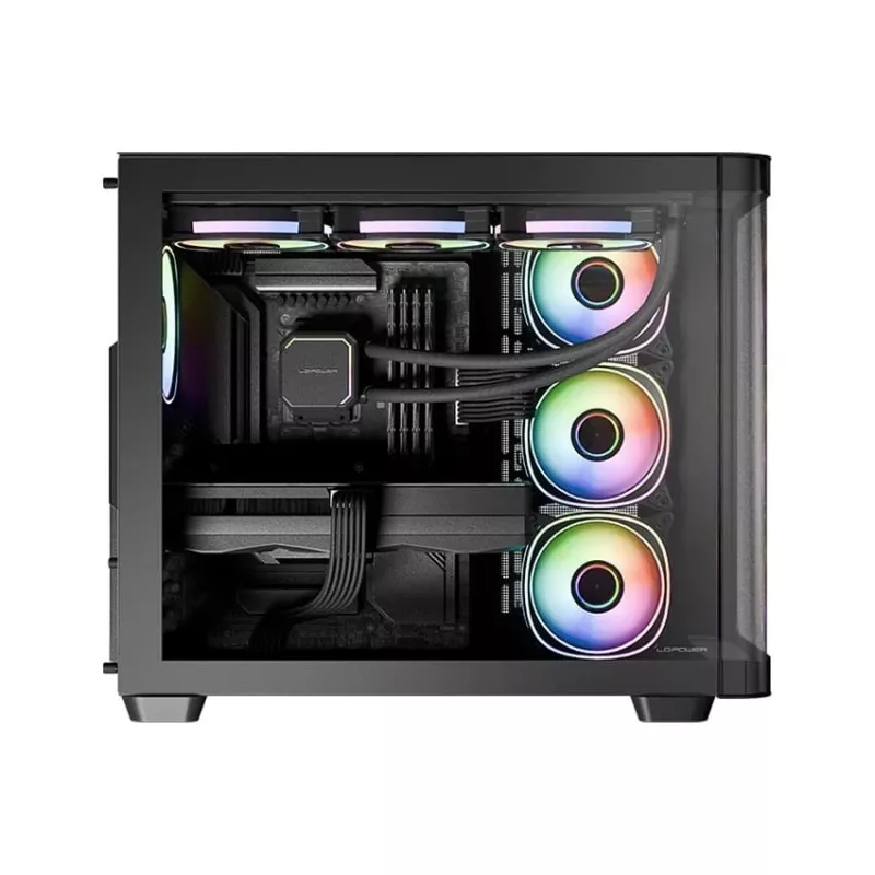 Datora korpuss LC-Power LC-8001B-ON Midi Tower, melns