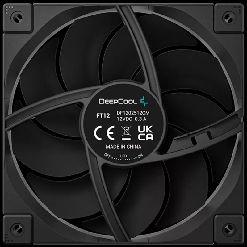 Deepcool FT12 120mm korpusa ventilators - melns