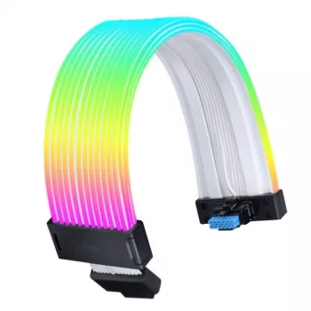 PCIe RGB kabelis Lian Li Strimer Wireless, 2x 8 kontaktu savienotāji, 0,34 m, melns/caurspīdīgs, silikons/TPE
