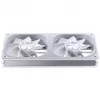 240mm ARGB Infinity Mirror ventilators Jonsbo ZA-240 balts, divi 120mm ventilatori, PWM atbalsts