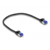 Tīkla kabelis DeLOCK RJ45 Cat.6A S/FTP plāns 0,25 m melns