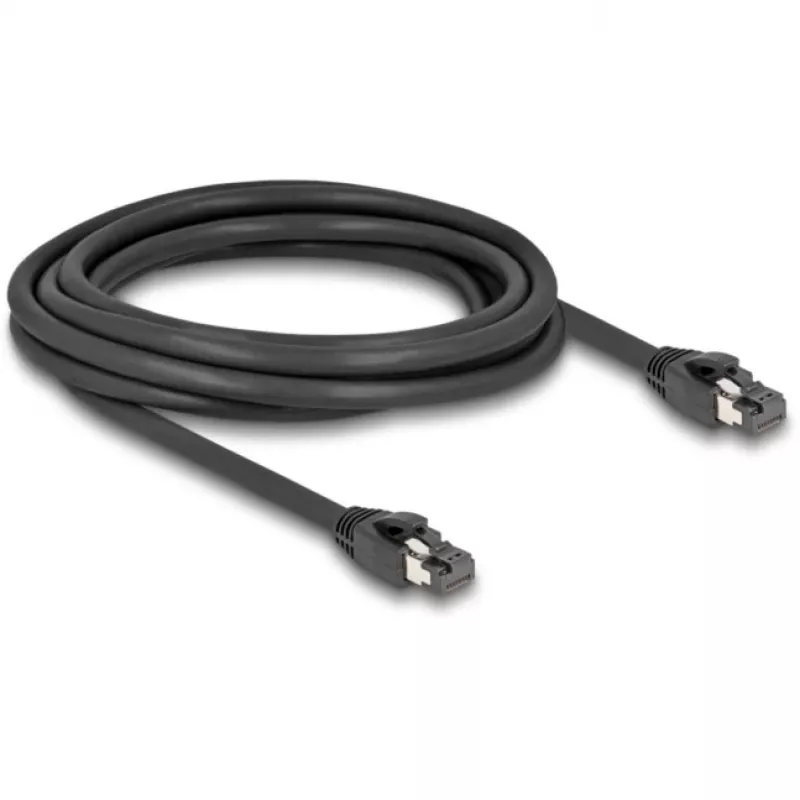 DeLOCK RJ45 tīkla kabelis Cat.8.1 S/FTP 3 m 40 Gbps melns