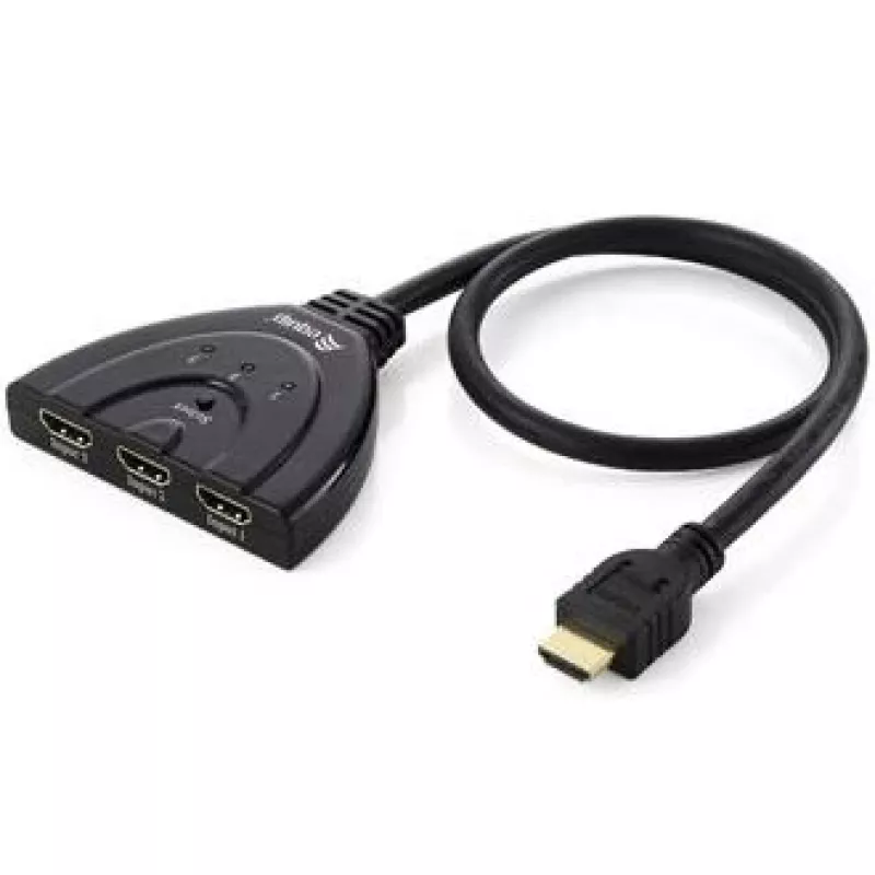 Equip 3x1 HDMI pārslēdzējs, 1920 x 1080 pikseļi, Full HD, melns