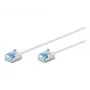 Goobay 74326 Īpaši elastīgs CAT 6A savienojuma kabelis, plāns, U/FTP, 0,15 m, balts | Goobay