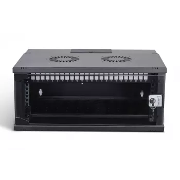Pie sienas stiprināms korpusa skapis DIGITUS SOHO Pro DN-49201-SET — 19 collu 4U, 540x400 mm, IP20, atslēgas slēdzene