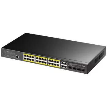 Pārvaldāms komutators Cudy GS2028PS4 L2 Gigabit Ethernet 24 porti PoE 1U melns