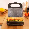 Cecotec Sendviču gatavotājs | Rock’nToast 4in1 | 1000 W | Plākšņu skaits 4 | Melns