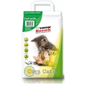 Certech Super Benek Corn Cat Fresh Grass - Kukurūzas kaķu pakaiši salipojoši 7 l