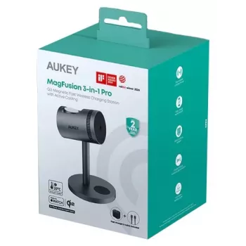 Bezvadu lādētājs 3in1 ar dzesēšanu LC-MC311A 15W Qi2 MagSafe + 30W PD barošanas adapteris