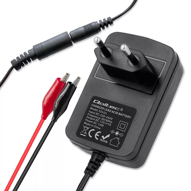 Baterijas lādētājs QOLTEC Charger AGM GEL STD 12V 1.5A
