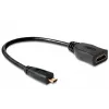 HDMI kabelis DeLOCK 65391 0.23 m A tipa uz D tipu melns