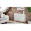 Kumode top e shop K120 BIEL 2X3, 6 atvilktnes, balta, 750×400×1200 mm, skaidu plātne