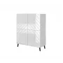 Plauktu sistēma cama meble ABETO 100.5 x 40 x 121.5 cm balta/spīdīgi balta, grīdas skapis pie sienas