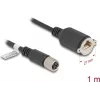 Tīkla kabelis DeLOCK M12 kabelis X-kodēts 8 kontaktu ligzda uz RJ45 ligzdu Cat.6A 1 m melns