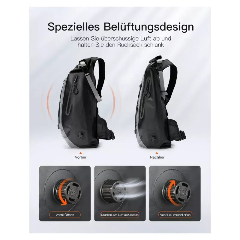 inateck piezīmjdatora mugursoma BP06003 pelēka/melna 25-30L